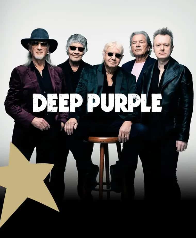 Deep Purple actuando en directo durante un concierto de hard rock