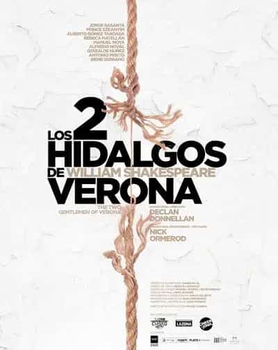 Escena de Los 2 Hidalgos de Verona de William Shakespeare en el Teatro del Soho CaixaBank de Málaga.