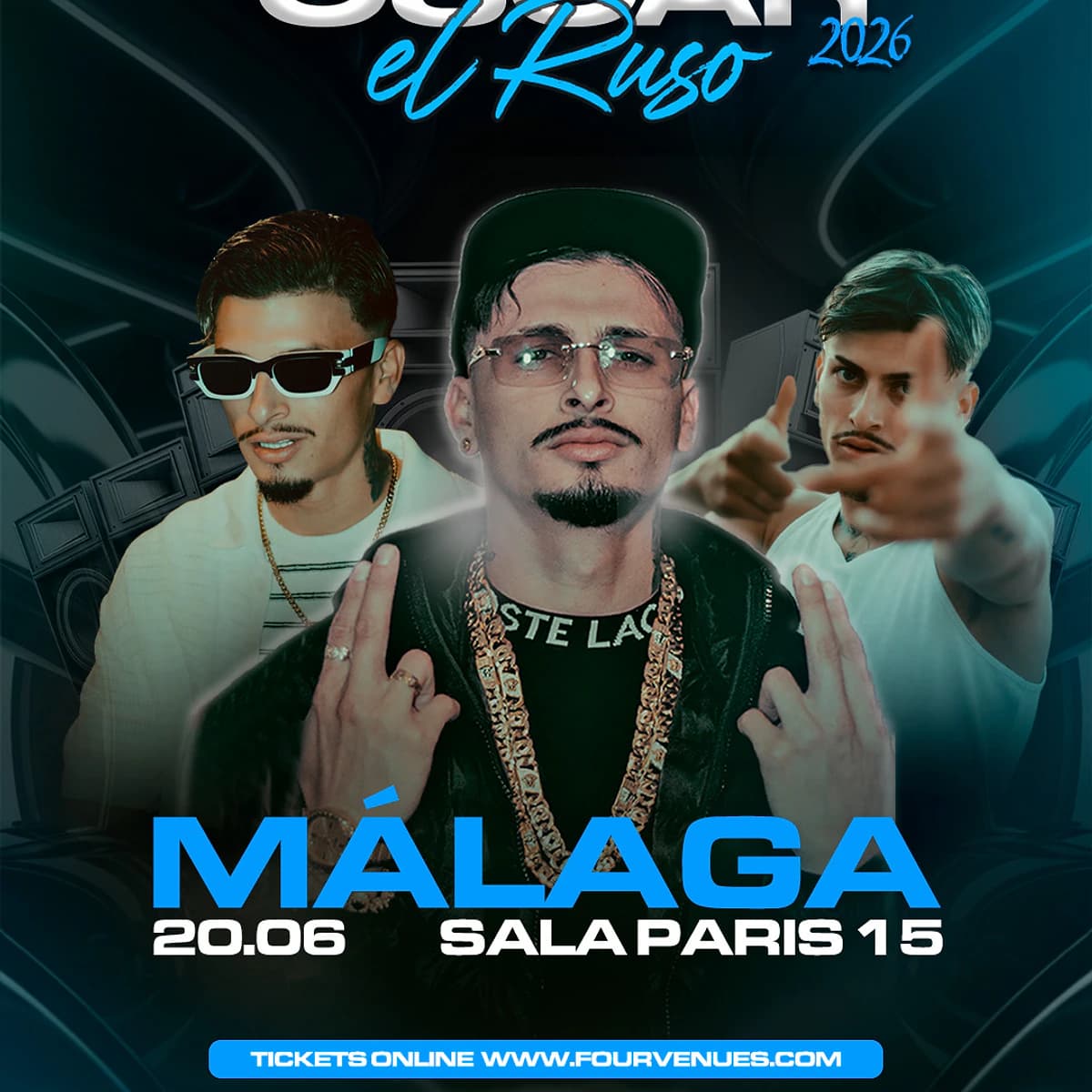 Oscar El Ruso actuando en vivo en Málaga 2026