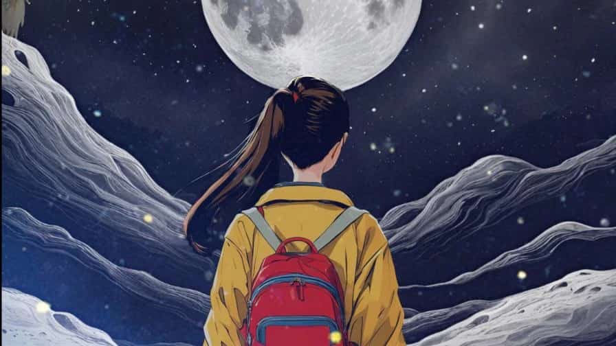 Children’s theatre show En busca de la que ilumina in Málaga 2026 with puppets and actors in a magical moonlit forest adventure