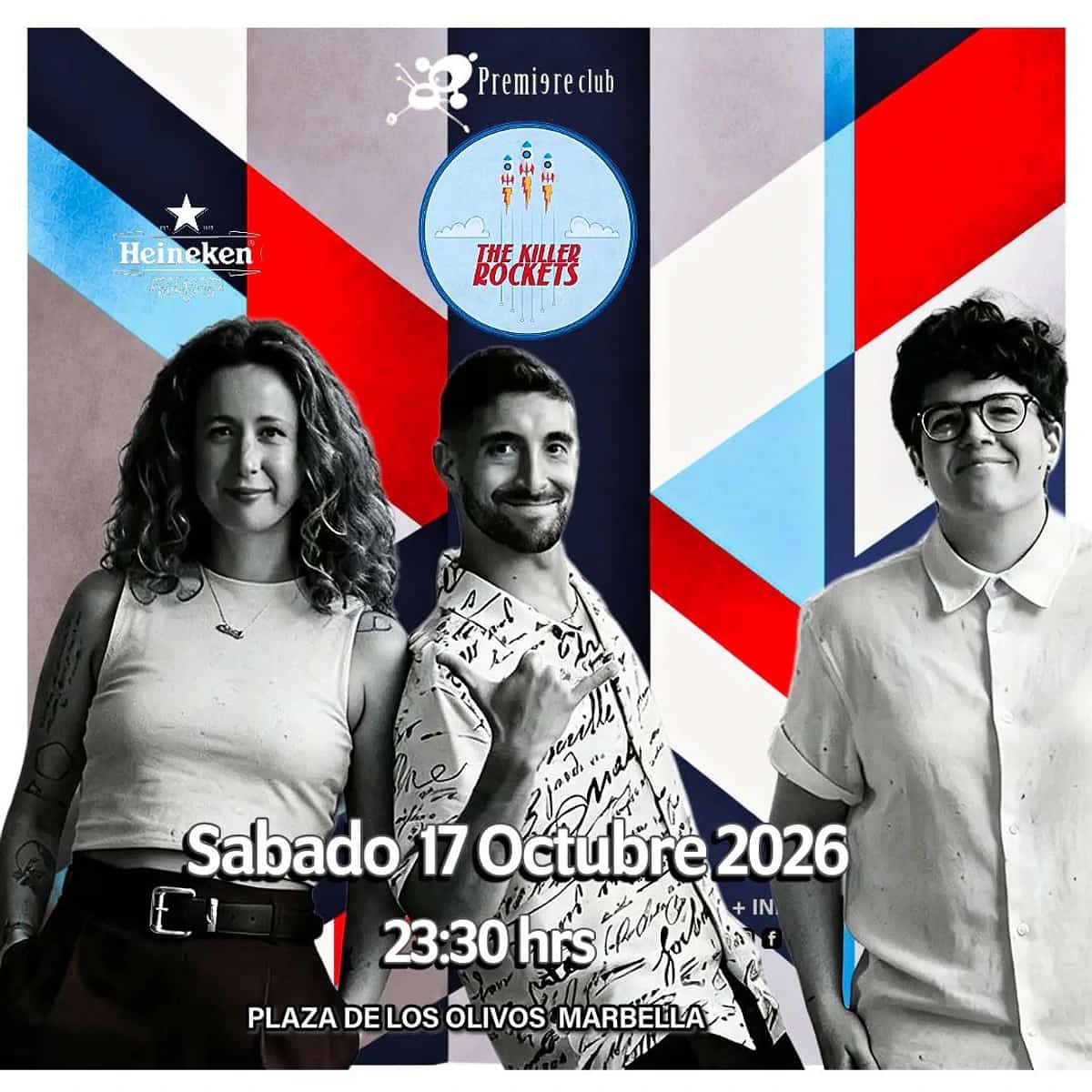 The Killer Rockets abre con covers rock y después Chris Martin y Juan Premiere siguen como DJs hasta las 06:00. Sábado 17, 23:30 h, gratis, +18.