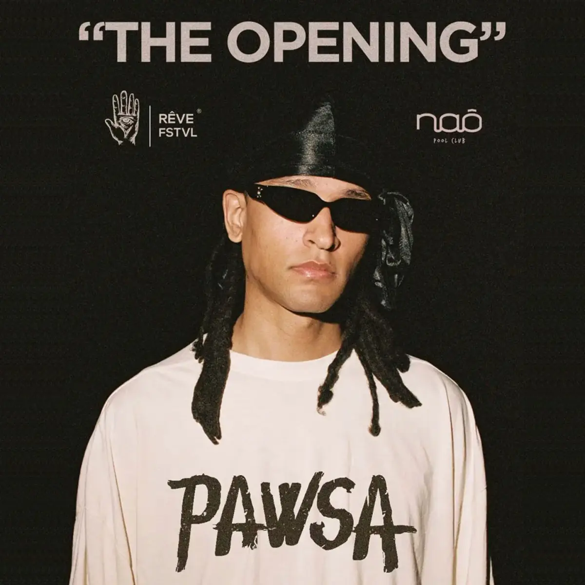 Multitud vibrante bailando bajo luces coloridas en Nao Pool Club