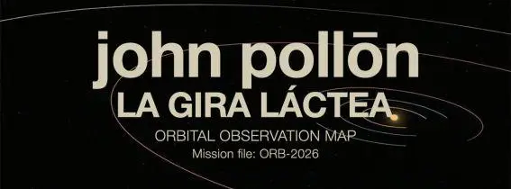 John Pollõn actuando en directo durante La Gira Láctea Tour 2026.