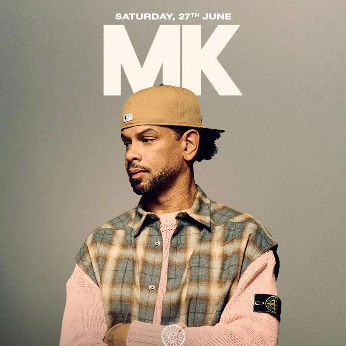 Cartel de MK x FITZ en FITZ Marbella, evento nocturno de house y electrónica con actuación de MK, ambiente club y público internacional.