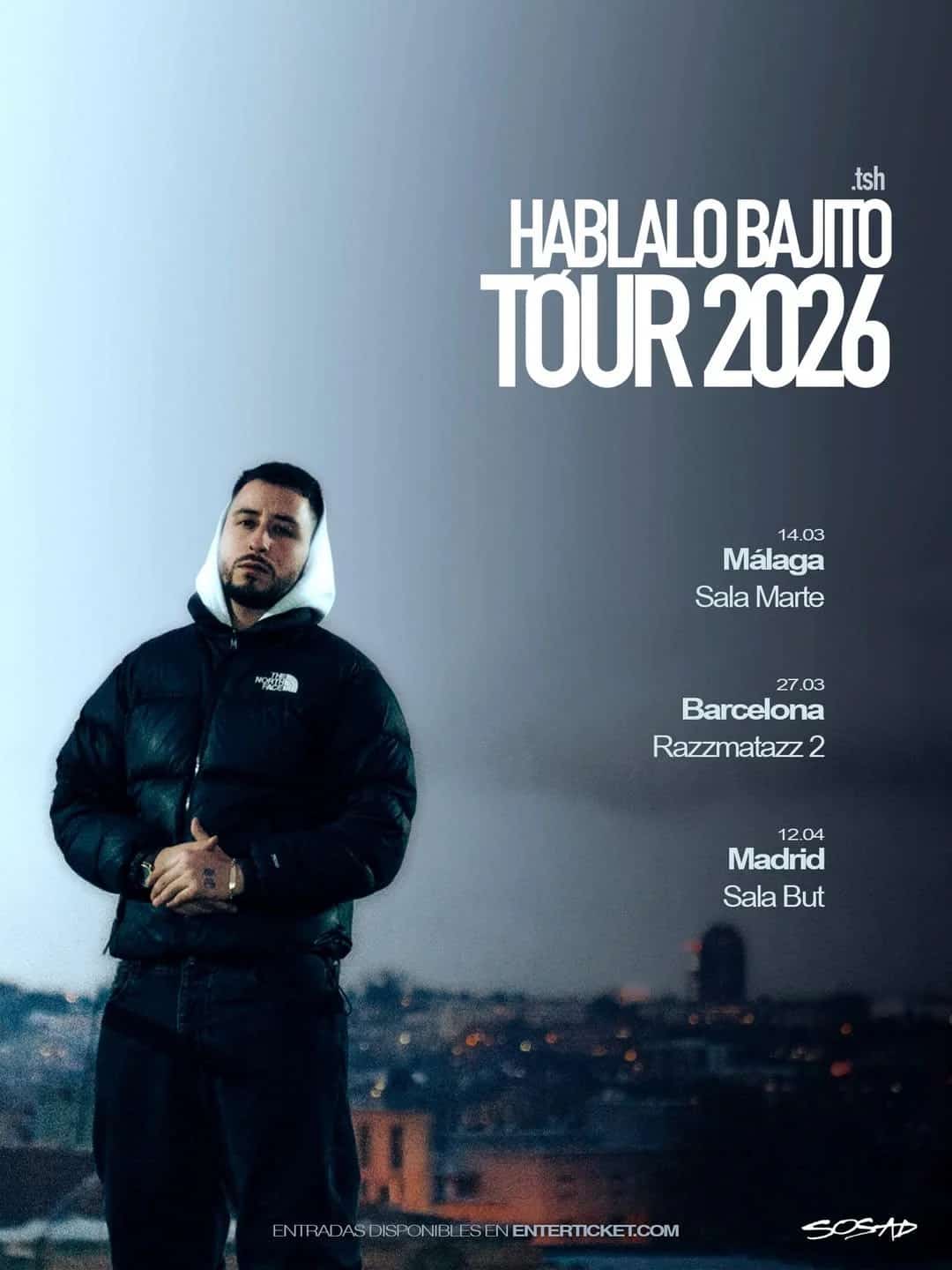 Concierto de Sosad en Málaga con la gira Háblalo Bajito 2026.