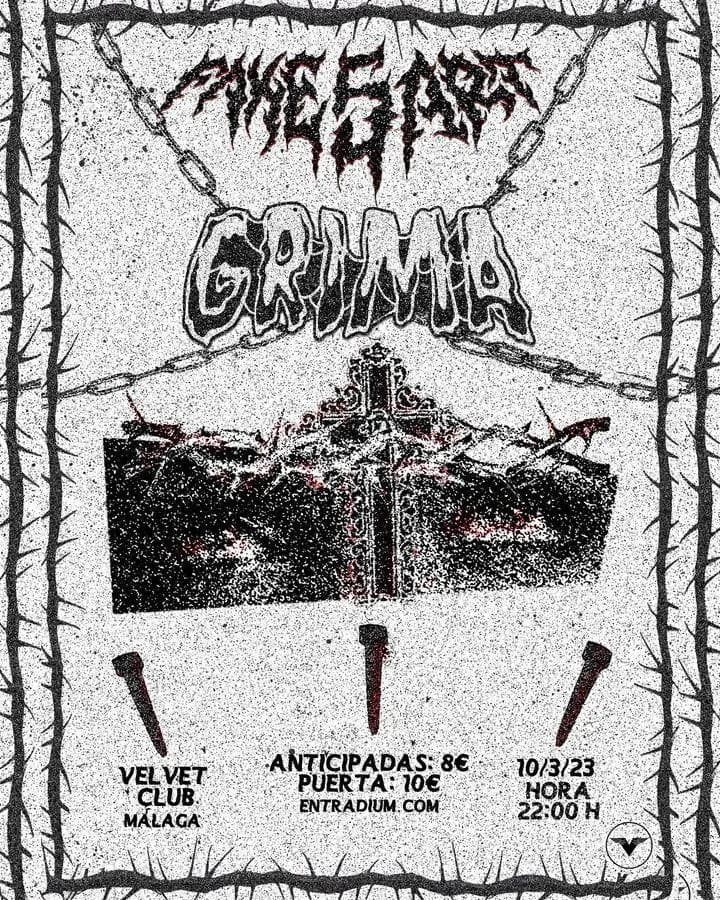 Grima y Fake5art actuando en directo en un concierto de punk