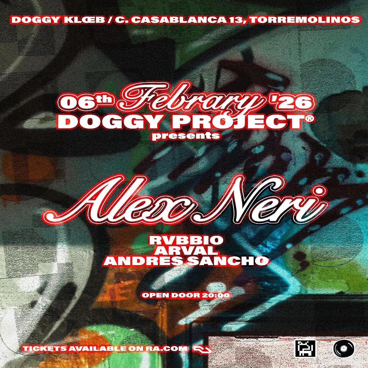 Alex Neri actuando en una sesión de música electrónica house en Doggy Klœb en Torremolinos