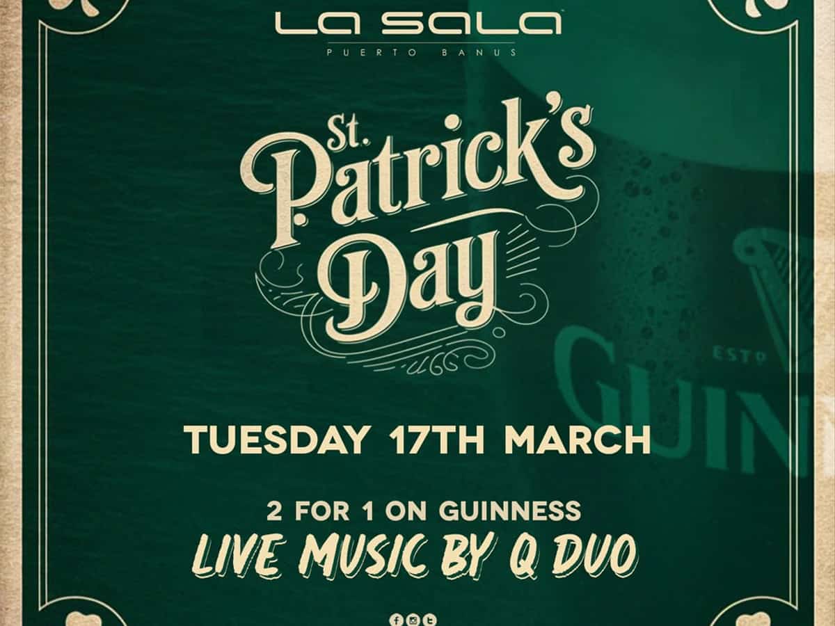 Celebración del Día de San Patricio con música en vivo en La Sala Puerto Banus 2026