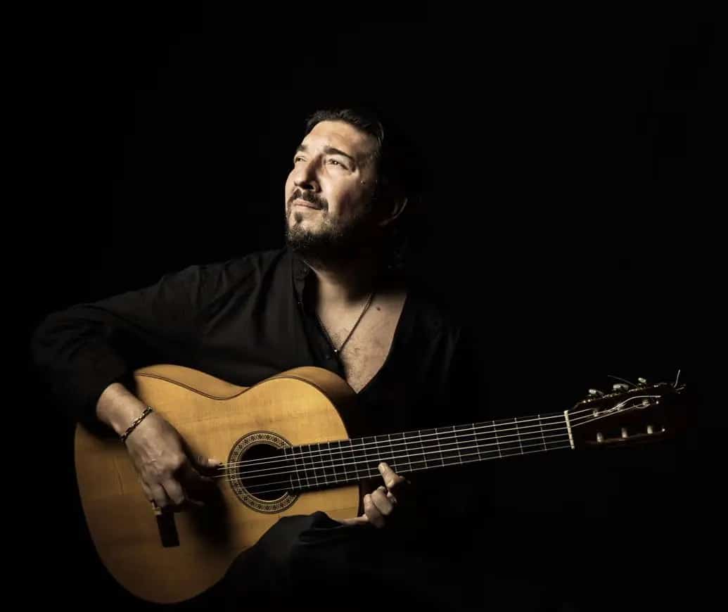Antonio Rey Navas, guitarrista flamenco, en concierto en el Teatro Cervantes de Málaga