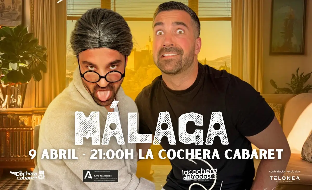 Víctor Castigao actuando en el espectáculo de comedia Descontrolao en Málaga 2026