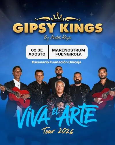 Concierto en vivo de Gipsy Kings 2026 interpretando flamenco pop, rumba y música internacional en un show lleno de energía