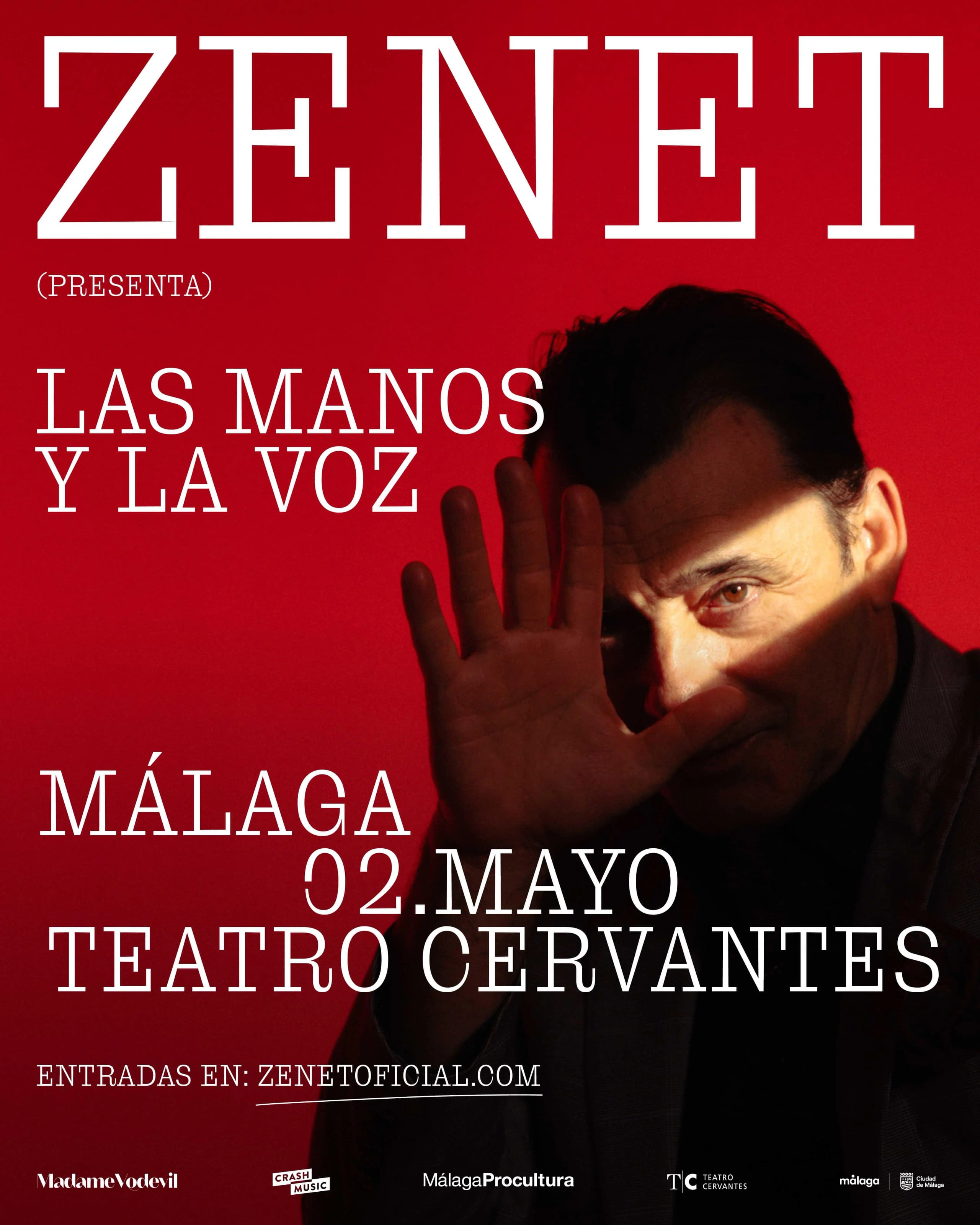 Cartel de Zenet en Vivo en Málaga 2026 – Viaje Acústico y Emotivo con La Voz y las Manos