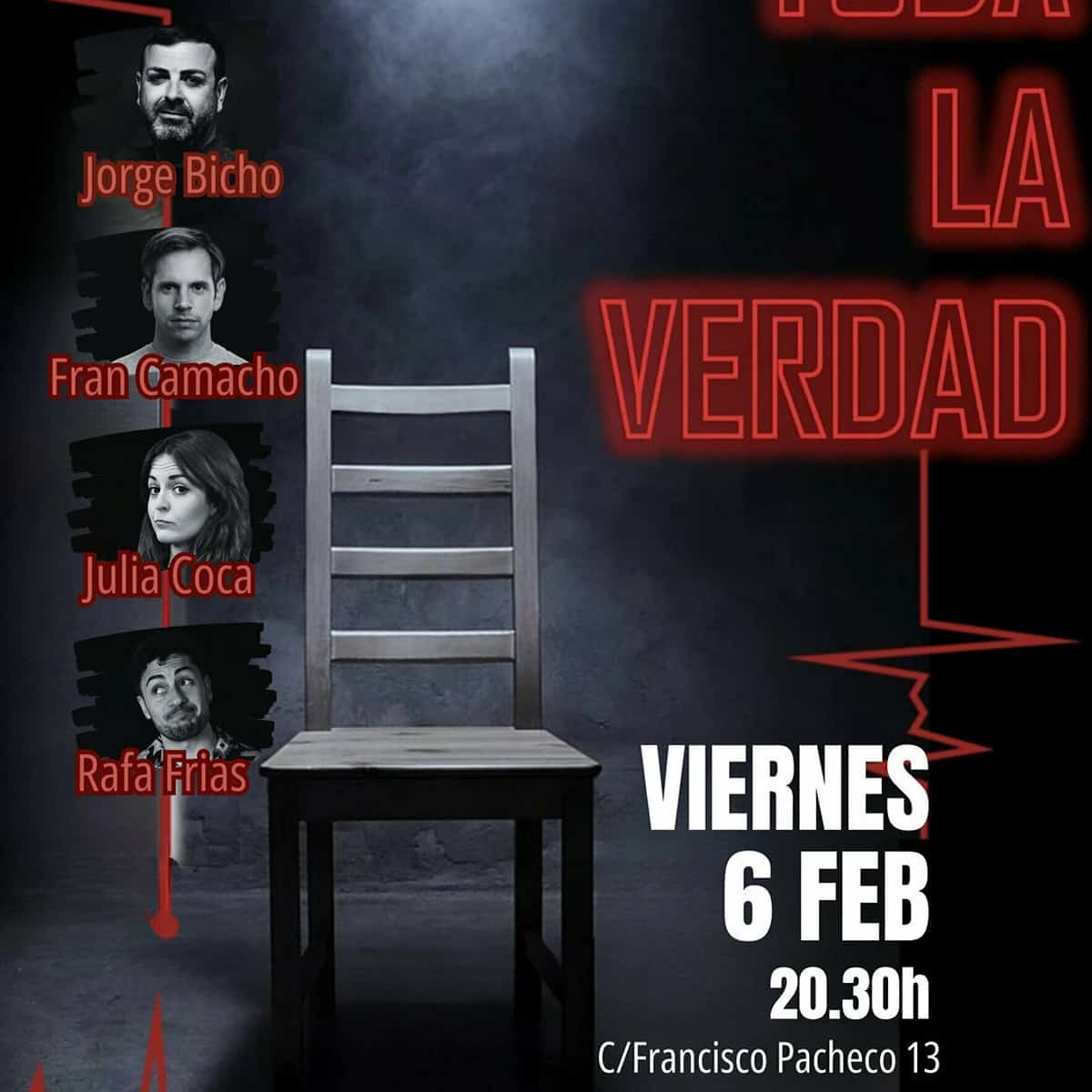 Espectáculo de improvisación interactivo 'Toda la verdad' en Málaga 2026