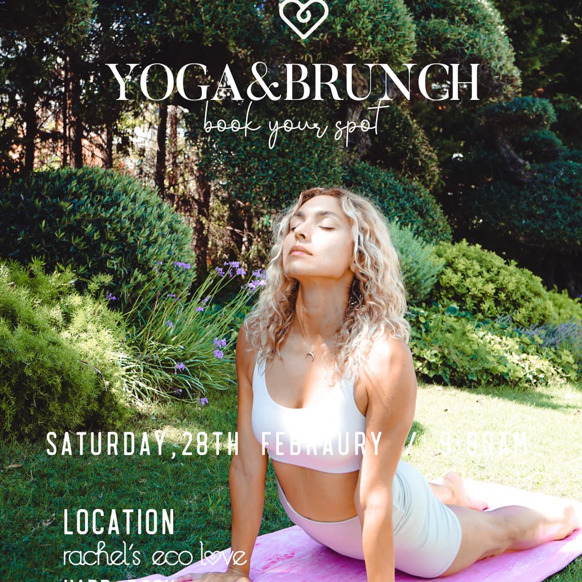 Evento de yoga y brunch en Rachel's Eco Love en Marbella 2026