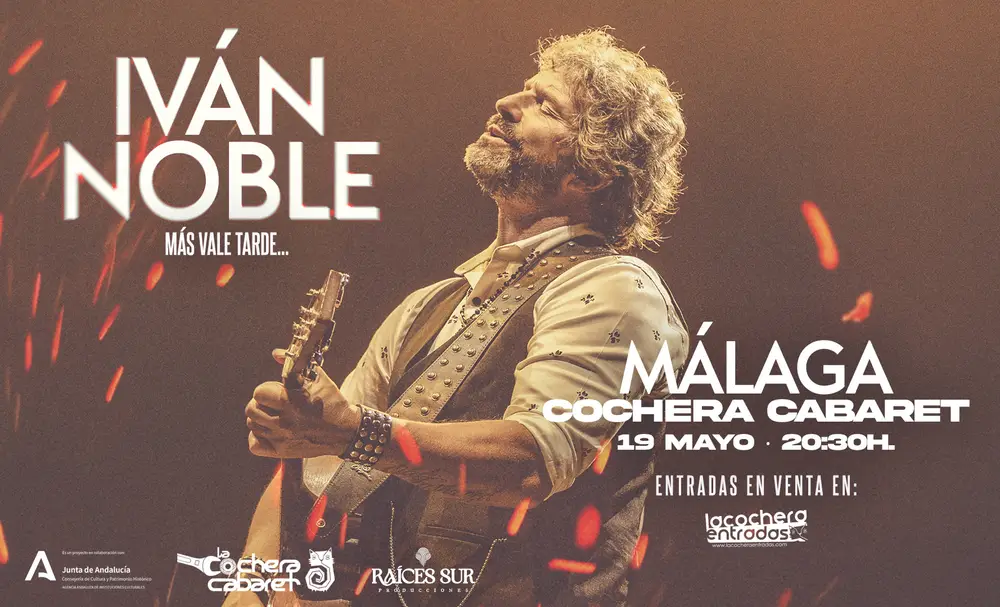 Iván Noble actuando en vivo en Málaga 2026