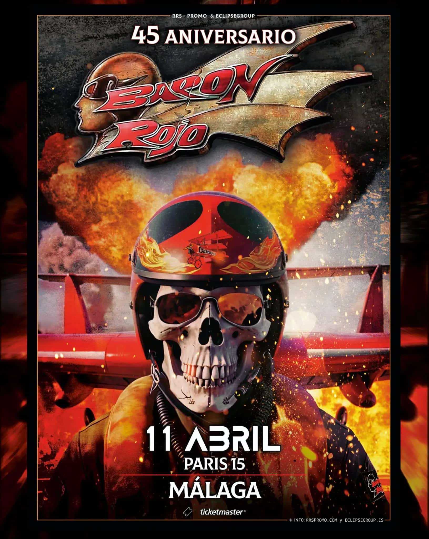 45 Aniversario de Barón Rojo – Heavy Rock Español Legendario en Vivo en Málaga
