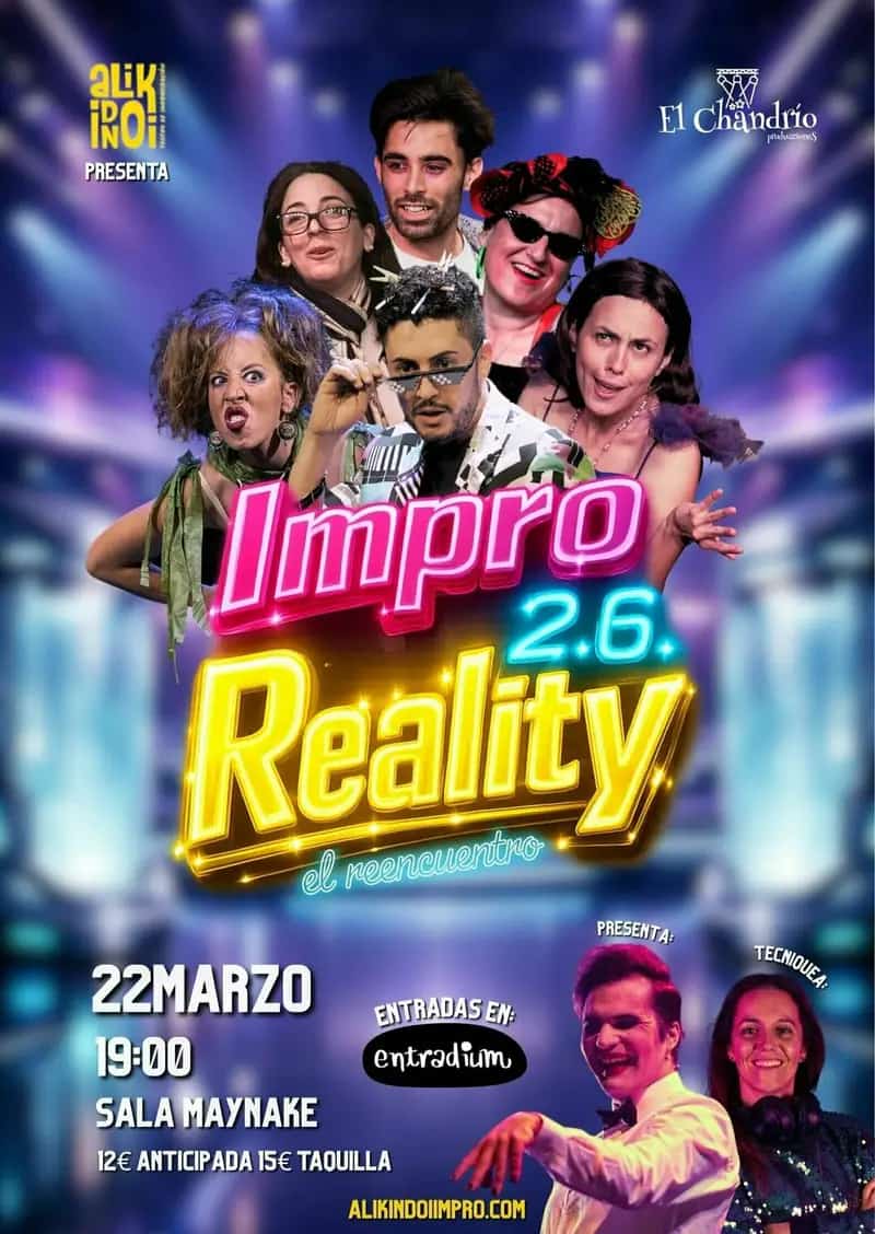 Evento de improvisación teatral Impro Reality en Málaga 2026