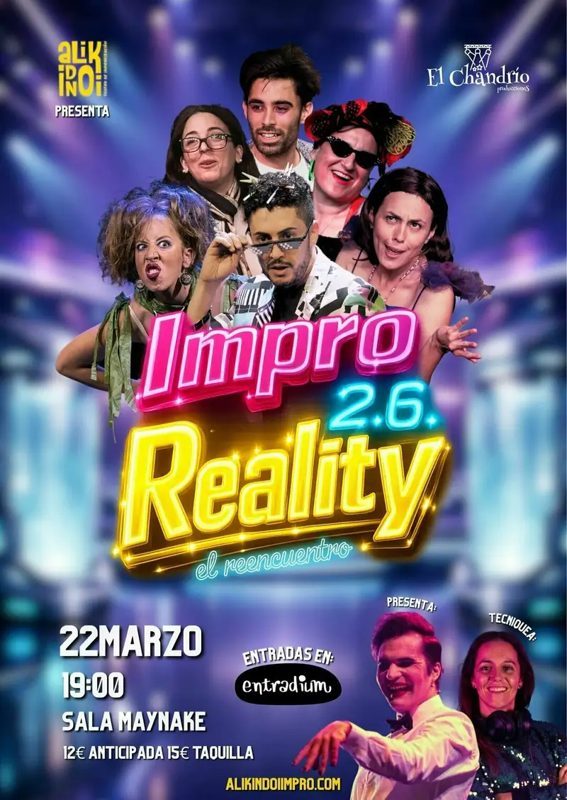 Evento de improvisación teatral Impro Reality en Málaga 2026