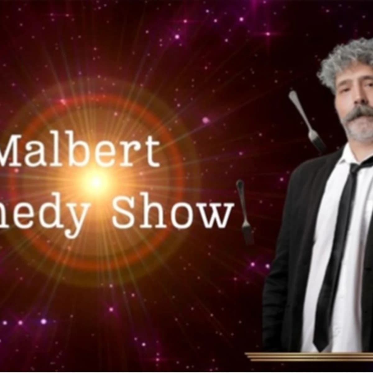 Malbert actuando en vivo en espectáculo de comedia en Málaga 2026