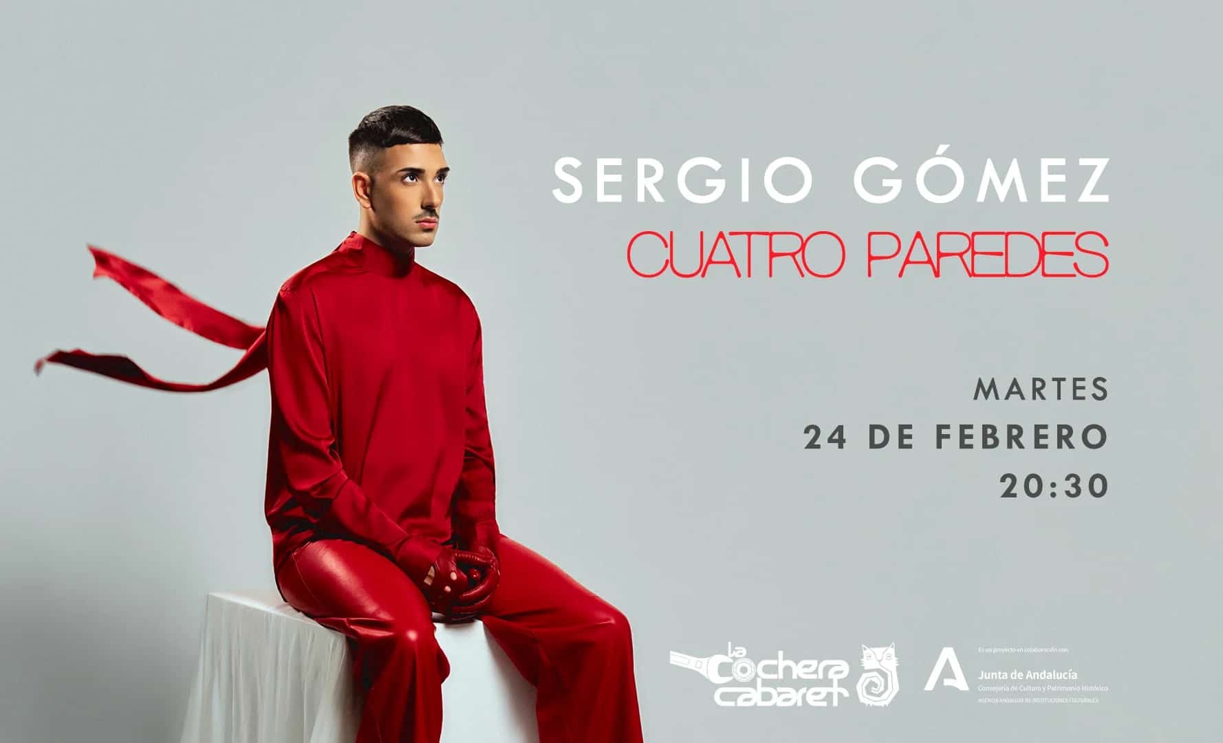 Sergio Gómez interpretando Cuatro Paredes en vivo en Málaga 2026