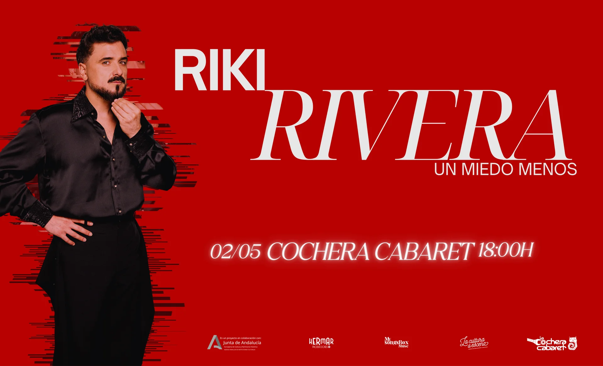 Riki Rivera actuando en vivo en Málaga 2026
