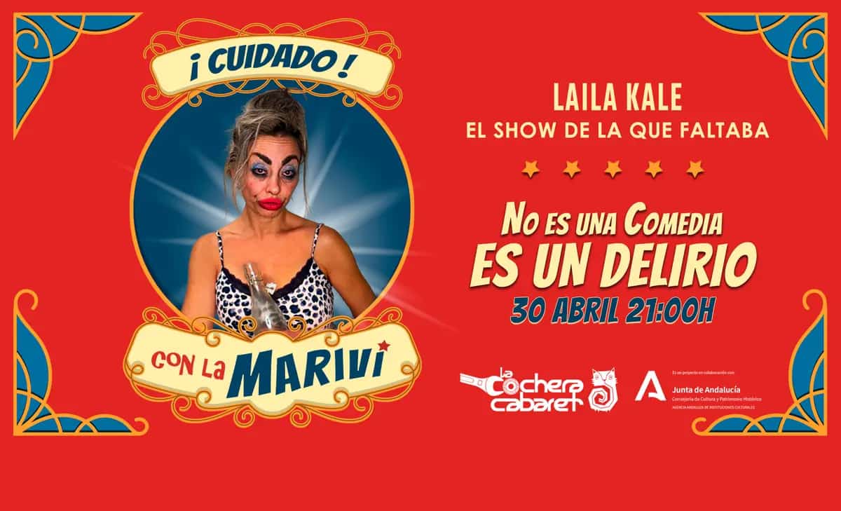Mariví actuando en un espectáculo de comedia atrevida en Málaga 2026