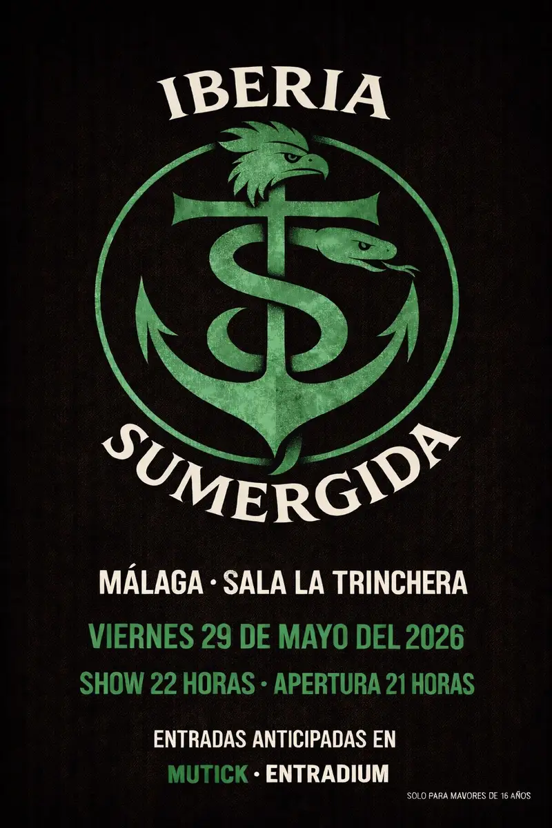 Iberia Sumergida realizando un tributo a Héroes del Silencio en Málaga 2026