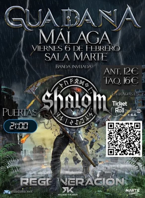 Guadaña y Shalom en vivo en Málaga 2026