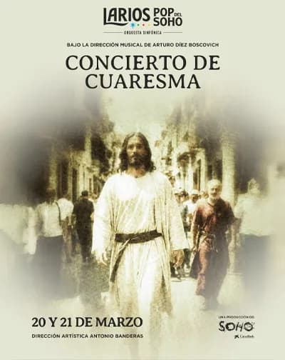 Orquesta Larios Pop del Soho interpretando un concierto de Cuaresma en el Teatro del Soho CaixaBank de Málaga.