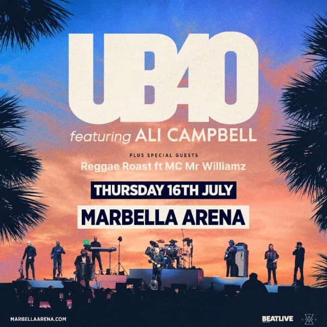 UB40 actuando en vivo en Marbella 2026