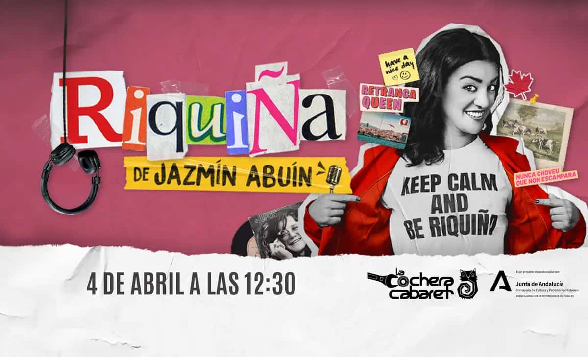 Jazmin Abui actuando en el espectáculo de comedia Riquiña en Málaga 2026