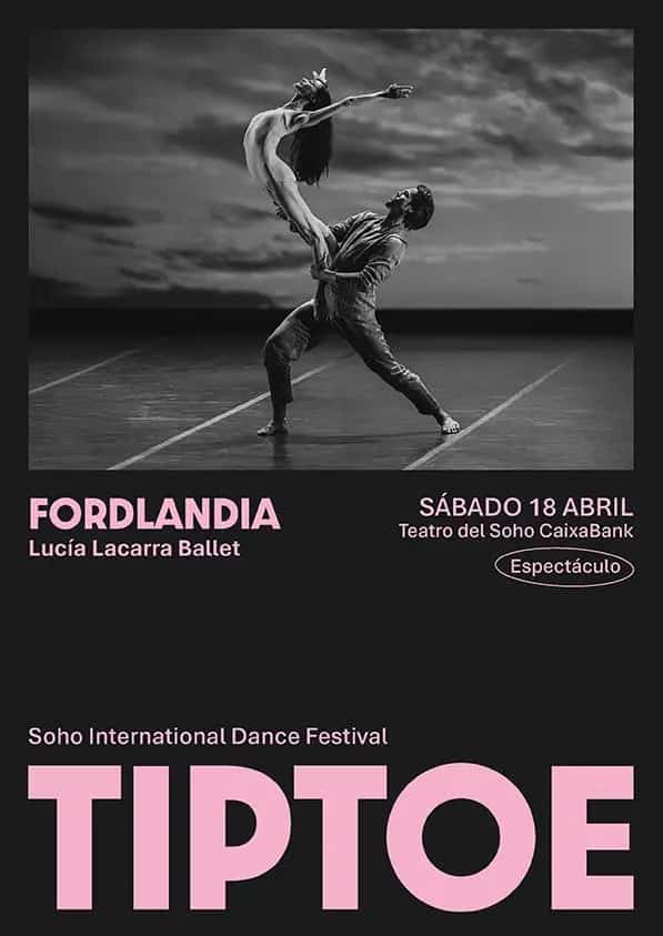 Lucía Lacarra y Matthew Golding interpretando ballet neoclásico en el espectáculo Fordlandia