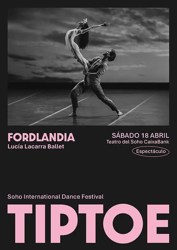 Lucía Lacarra y Matthew Golding interpretando ballet neoclásico en el espectáculo Fordlandia