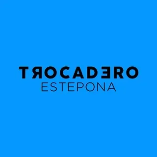 Official logo of Trocadero Estepona, Mediterranean beachfront restaurant and beach club with pool on Costa del Sol